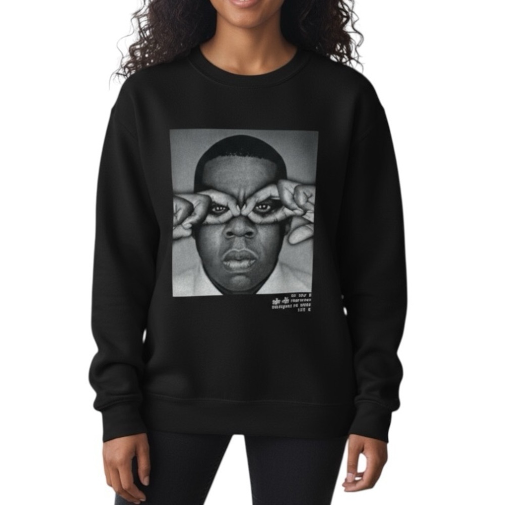 “Hype Means Nothing" Jay-Z Lightweight Cotton Sweatshirt. Size Small.